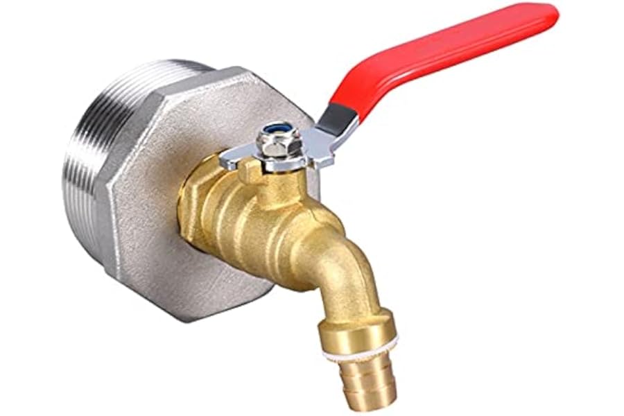 Giilayky 2 Inch Drum Faucet Brass Faucet with EPDM Gasket for 55 Gallon Drum