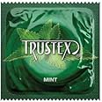 Trustex Mint with Silver Lunamax Pocket Case, Flavored Lubricated Latex Condoms-24 Count