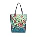 Produktbild Felicove Frauen Leinentaschen, Malerei Blumen Canvas Tote Bag Frauen Einkaufstasche Handtaschen Casual Strandtaschen