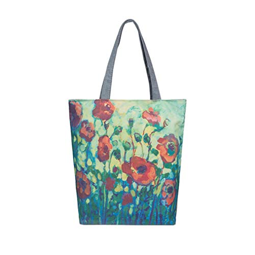 Preisvergleich Produktbild Felicove Frauen Leinentaschen, Malerei Blumen Canvas Tote Bag Frauen Einkaufstasche Handtaschen Casual Strandtaschen