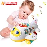 【Flexibler Caster Design,fahren in alle Richtungen】:Im Musikmodus,Drückt das Kind den Startknopf,das Flugzeug wird universal fahren mit Motorgeräusche.Gleichzeitig hört es lustige Lieder,um Kinder Lauf anzuziehen und davon Spaß zu machen,eine fröhliche Atmosphäre zu schaffen!