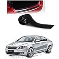 PRIKNIK Bumper Protector Guard Rear Bumper Protection Trunk Protectors Flexible Rubber Sill Cover Non Slip Adhesive Strips (36 inch) Compatible with S-Koda O-ctavia