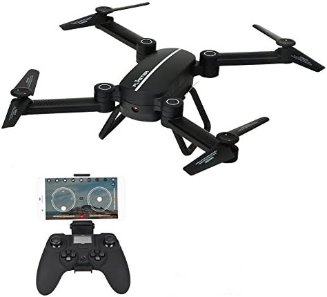 WIFI FPV Drone,CrossRace Foldable Camera Quadrocopter,2.4GHz RC Drone Altitude Hold Headless,3D 360 Degree FPV VIDEO ,4CH 6-Axis Gyro APP Control FPV Drone, Black