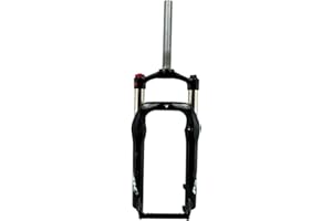 RUJIXU [US Stock] Fat Bike Fork 20 Inch 4.0 Tire Electric Bike Suspension Fork 1-1/8" Disc Brake QR 9mm Travel 100mm Manual Lock for Snow Beach XC MTB BMX Bicycle Accessories