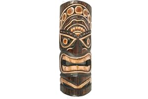 Tiki Mask H30 cm Wooden Deco Maori Tahiti Polynesia