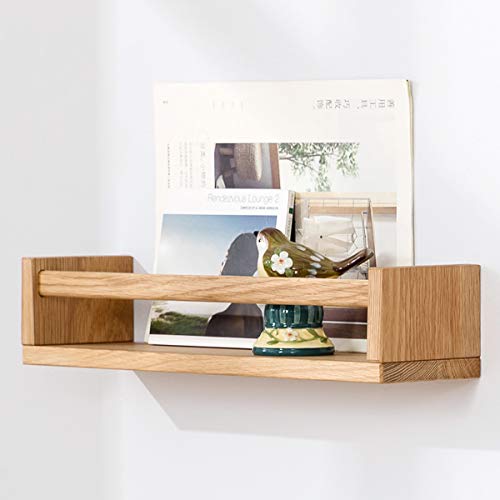 Inman Maison Bois de chêne Massif Décor Chambre d'enfant bébé étagère Murale Support Mural Chambre d'enfant étagère de Cuisine à épices étagère Flottante Tableau Rebord écran, chêne, 16 inch