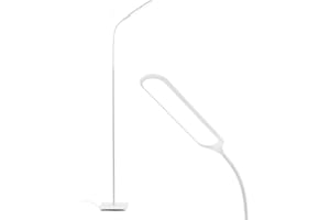 sympa LED Floor Lamp, Dimmable Adjustable Modern Standing Lamp with 4 Color Temperature, Touch Control, Stable Base for Living Room, Bedroom, Office (White)