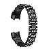 Produktbild TAOtTAO Edelstahl-Kristallarmband Smart-Uhrenarmband für Fitbit-Ladung 3 Diamantbesetzter Perlenriemen (A)