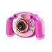 Produktbild LHJCN Kinderkamera Kamera für Kinder Mini Dual Kamera 5 Megapixel mit Aufkleber Fotoapparat Digitalkamera Geschenk Spielzeug für Jungen Mädchen ab 3 Jahren, Pink