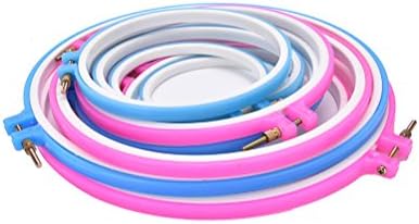 1 Pcs Embroidery Hoop Embroidery Circle Round Frame Art Craft DIY Cross Stitch,Color Random by SNNplapla