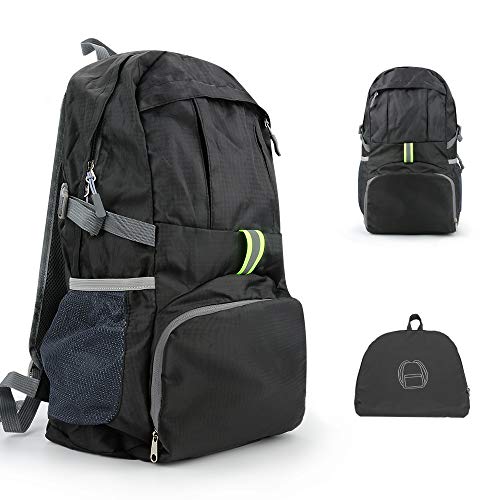 Welltop Zaino Pieghevole, 35L Zaino da Escursione Zaino da Viaggio Zaino Leggero da Viaggio Impermeabile Zaino per Uomo Donna Bambini Outdoor Campeggio Alpinismo Passeggiate Ciclismo Arrampicata