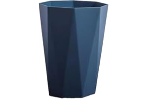 rongweiwang All Home Decoration Matchable Trash Can - Wide Applicaiton 6L Capacity Office Kitchen Bedroom Household Waste Simple, Dark Blue, S