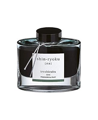 Pilot Iroshizuku Fountain Pen Ink - 50 ml Bottle - Shin-ryoku Deep Green (Deep Green) (japan import)
