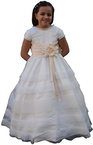 Jessidress Flower girl dresses Communion Dress Christening Dress Party Dress Wedding Dress Model Nery 8 years Ivory