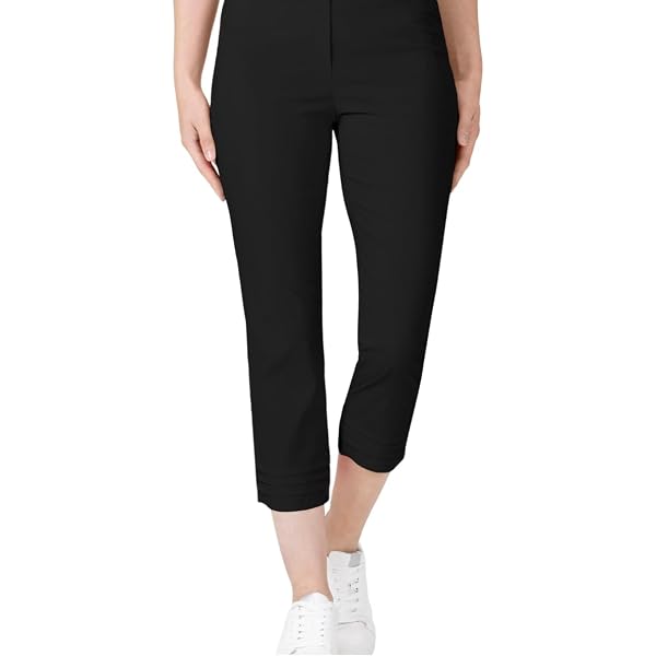 Pantalon Femme Igor 680 Stehmann - Taille 44 (UK18) Blanc Avec Turn-up - Neuf Avec étiquettes