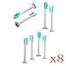Produktbild JZK® 8 x Allgemein elektrische empfindlich sauber clean aufsteckbürsten zahnbürste ersatz HX6014 für Philips Soni Pro Results