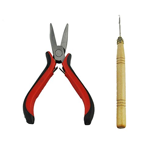 ViVo ? Hair Extension Pliers & Pulling Hook Tool Silicone Micro Rings Beads Loop Needle Remove Comfort