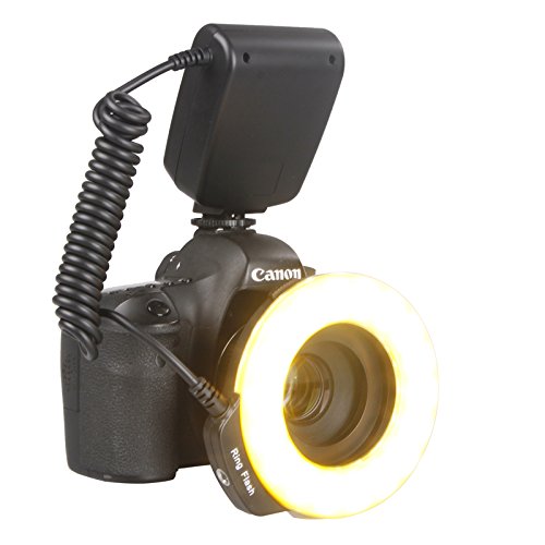 Innovation off  l appareil tir de 360       degr  s - Universal Macro 18 Grand Anneau LED Flash    4 couleurs diffuseurs d anneau   8x conversion  49mm  52mm 55mm  58mm  62mm  67mm  72mm  77mm  pour Canon  Nikon  Olympus  Pentax  lumi  re continue et le support du flash 