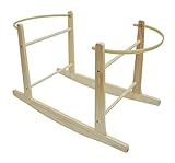 Cuddles Collection Rocking Moses Basket Stand (Natural)