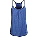 Produktbild Tanktops Frauen, Dasongff Damen Sporttop Yoga Tank Top Laufen Fitness Funktions Shirt Frauen Ärmellos Trägertop Ärmelloses T-Shirt Weste Sommertop Schulterfreies Oberteil Camis Bluse (M, Blau)