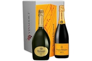 Coffret Champagne Prestige VINADDICT - Ruinart brut & Veuve - 2x75cl