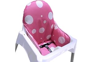 ZARPMA Cuscino compatibile con seggiolone IKEA Antilop, nuova versione per seggiolone, lavabile, pieghevole, imbottitura per sedia per bambini, colore rosa