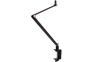 ANNADUE Składany, Obrotowy Stojak na Projektor z Zaciskiem, Obciążenie 4,4 Funta, Obrotowe ramię, Stojak na Projektor Biurkowy do Salonu, śruba Montażowa 1/4 Cala, Zacisk o Wysokiej