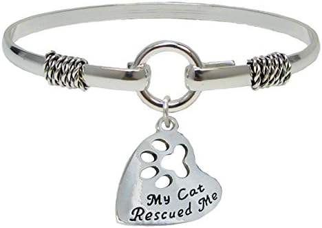 My Cat Rescued Me Silver Only Bracelet Jewellery Pet Shelter