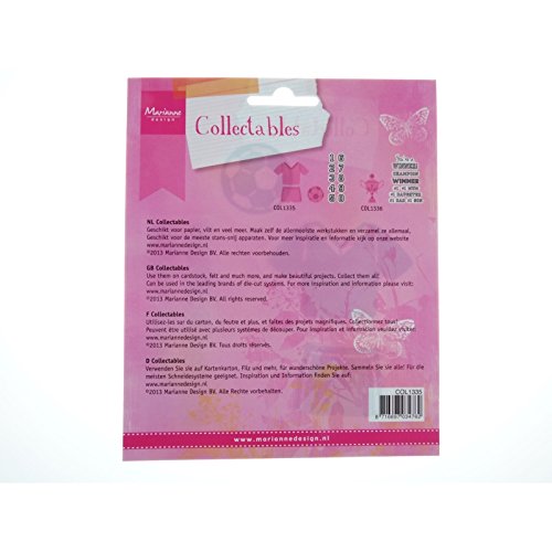 Marianne Design COL1335 Collectables Fußball – Stempel und Stanzschablone für die Kartengestaltung und Scrapbooking, Metal, rosa, 6,4 x 4,2 x 0,4 cm - 2