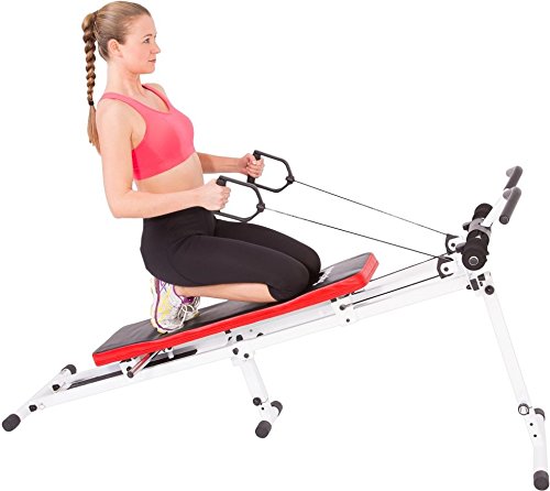 SportPlus Power Gym, Seilzugtrainingsgerät, zusammenklappbar, Benutzergewicht bis 120 kg, SP-TG-001 - 4