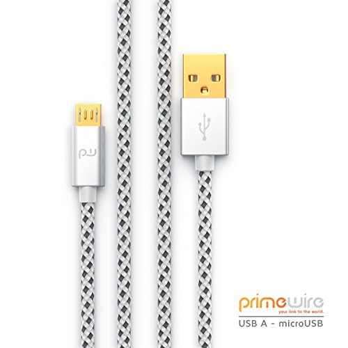 CSL – 3m Premium Micro USB auf USB Kabel mit Metallstecker + Nylonmantel / besonders strapazierfähig | flexibles Lade- und Datenkabel mit vergoldeten Kontakten für Android, Samsung, HTC, Motorola, Nokia, LG, HP, Sony, Blackberry und mehr - 2