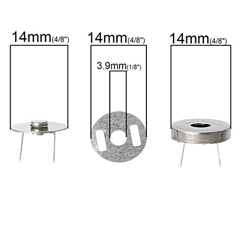 20 Magnet-Verschlüsse für Taschen, Taschenschlösser magnetisch, rund, 14mm - 2