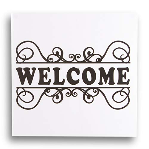 Preisvergleich Produktbild Darice Aufkleber Welcome mit Scrolls, schwarz, 6 X 6