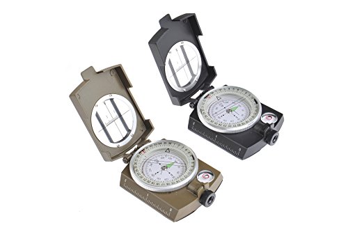 Huntington MG1 Militär Marschkompass / Peilkompass Premium Qualität – Professionell Flüssigkeitsgedämpft, Metallgehäuse mit Linsensystem, verschiedene Farben (Mattschwarz oder Militärgrün) - 8