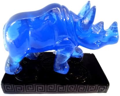 Feng Shui Blue Double Horn Rhinocero To Anti Burglary