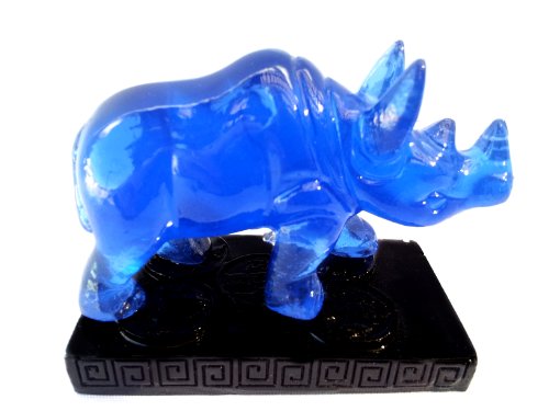 Betterdecor Feng Shui Blue Double Horn Rhinocero To Anti Burglary