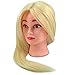 Neverland Professional 24" 70% Real Human Blonde Hair Training Head Hairdressing Model Salon with Free Clamp