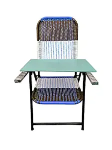 Lion Industries Seating Furniture Folding Cotton Study Chair with Strong Square Handle + Free 6mm pad for Laptop and Reading (Multi).