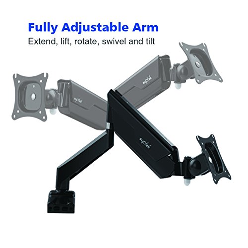 Monitor-Tischhalter MD7 Fuer Bildschirm, Monitor 17″-27″, 360° drehbar, schwankbar, hoehe stellbar - 4