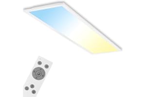 ‎BRILONER Briloner Leuchten Deckenlampe, LED Panel dimmbar, Farbtemperatursteuerung, inklusive Fernbedienung, 24W, 2.600 Lumen, Weiß, Kunststoff, 24 W, 1000x250x61mm (LxBxH)