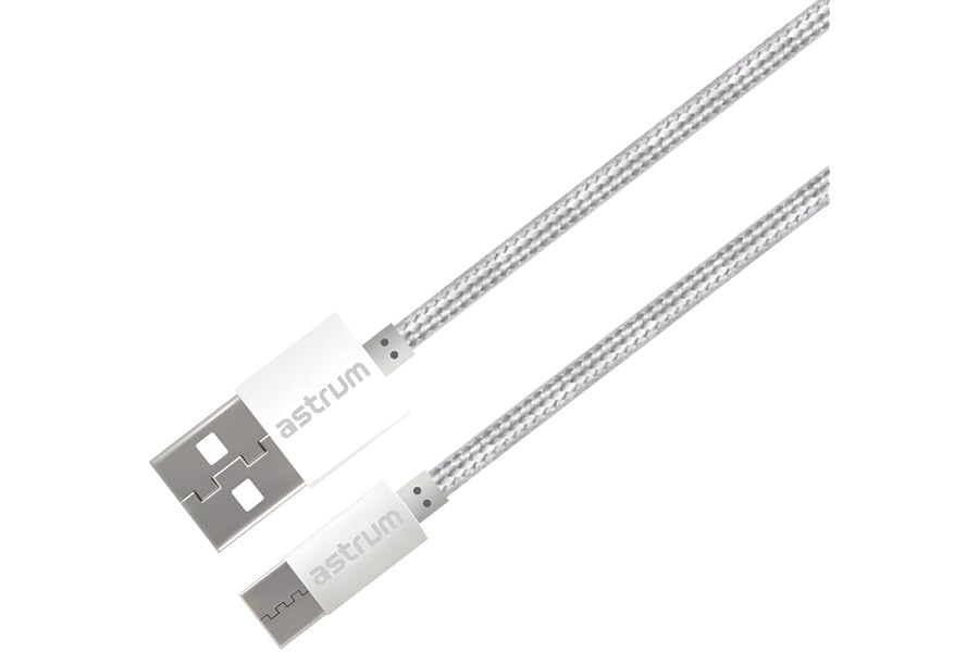 Astrum Verve Braided USB-C Charging Cable 1M, 3A Fast Charge Cable with Reinforced Connectors – UC30