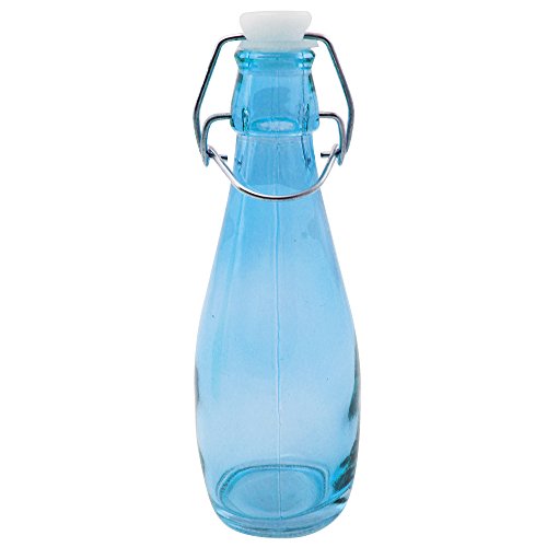 COM-FOUR 4er Set Deko-Glasflasche mit Schnappverschluss, in verschiedenen Farben - 7