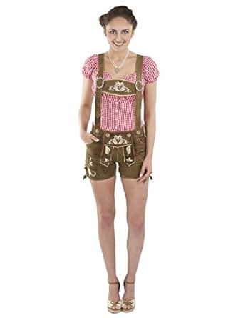 Schöneberger Trachten Damen Lederhosen kurz Kolibri