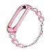 Produktbild Happysdh Armband für Xiaomi Mi Band 3, Smartwatch Zubehör Edelstahl Diamant Ersatzarmband Armbänder Smartwatch für Männer Frauen