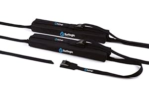 Surf Logic 59158 Soft Racks Tela Porta Tablas, 50cm Largo, Negro