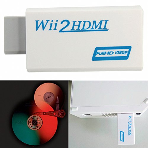 HDMI Konverter Adapter, ELEGIANT Wii auf HDMI Full HD 1080p Video-Konverter, 3,5 mm Audiobuchse - 3