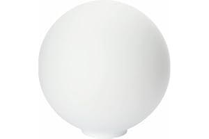 ORION LIGHTSTYLE Ersatzglas als Lampenschirm (Ø 135 mm), Lochmaß E14 42 mm, Glaskugel für Kronleuchter, Wandleuchten, Pendelleuchten, Stehleuchten, Weiß matt