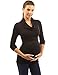 PattyBoutik Mama Cowl Neck Maternity Top (Black 12)