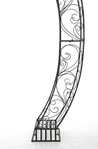 CLP XXL Rosenbogen NORBU, extra breit = 190 cm, Höhe 234 cm, Eisen pulverbeschichtet, FARBWAHL bronze - 2