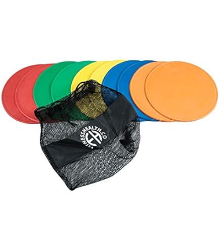 Dischi Marcatori Per Allenamento - 20 Pezzi Antiscivolo Con Sacca | 7 Colori Vivaci - Foto 6